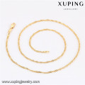 43276- Xuping Hot Sale Artificial 18K Gold Plated Fashion Chains Necklace